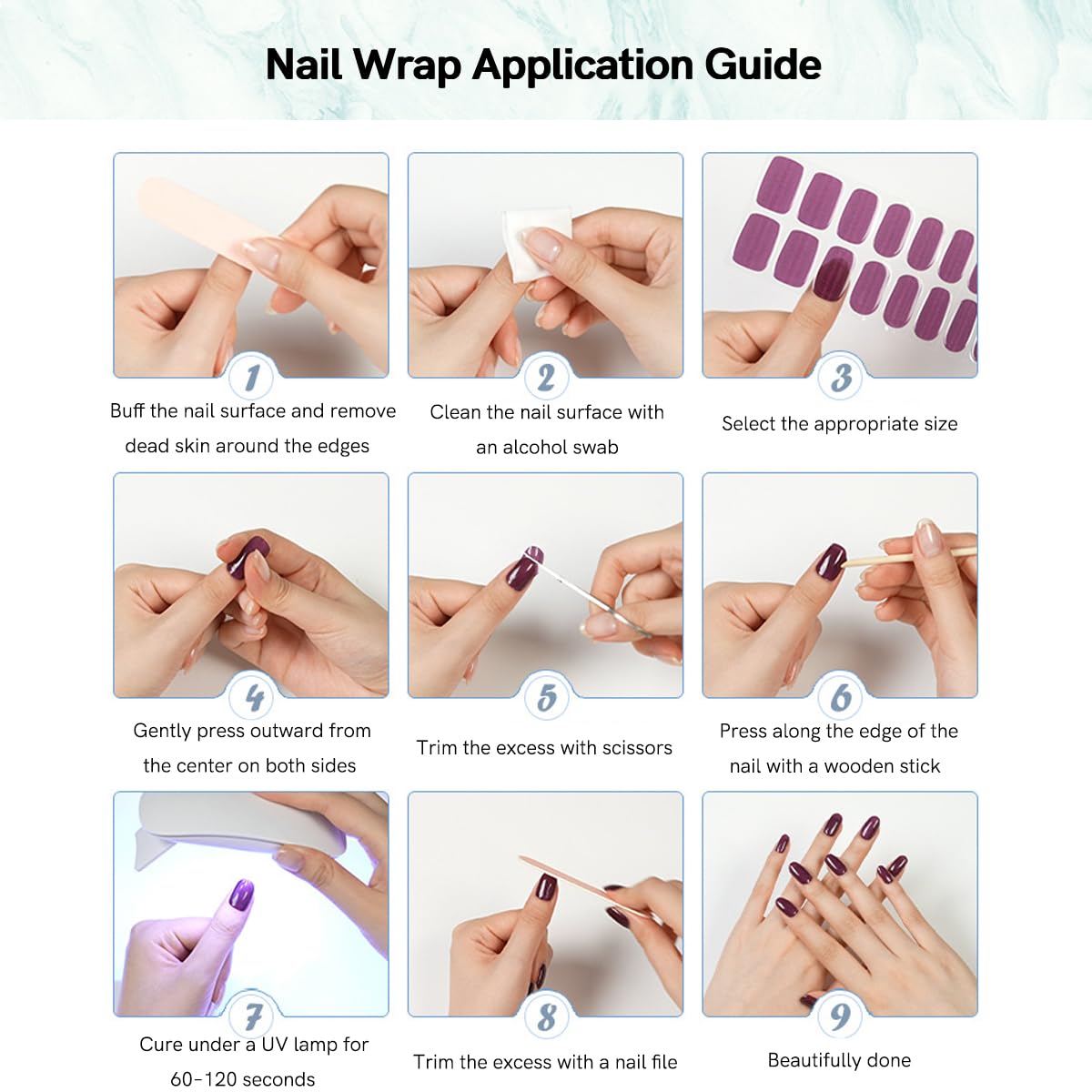 Polka Dot Semi Cured Gel Nail Strips - 20Pcs Pink UV Gel Nail Wraps with Polka Dots Design, Long Lasting Salon-Quality Stickers, Includes Nails File & Wooden Stick - UV/LED Lamp Required
