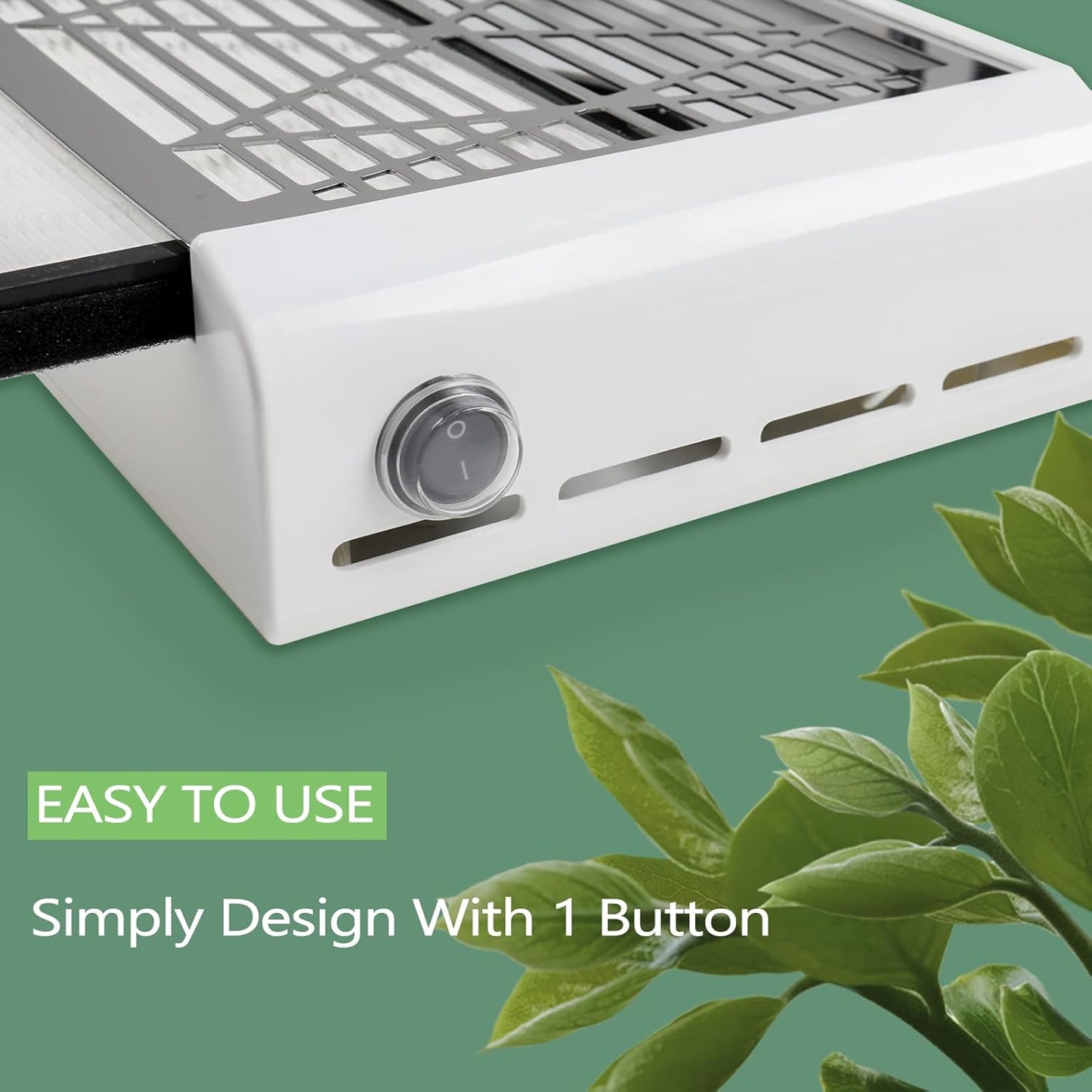 Nail Dust Collector - 40W Professional Vacuum Extractor for Nail Techs | Includes Dust Brush