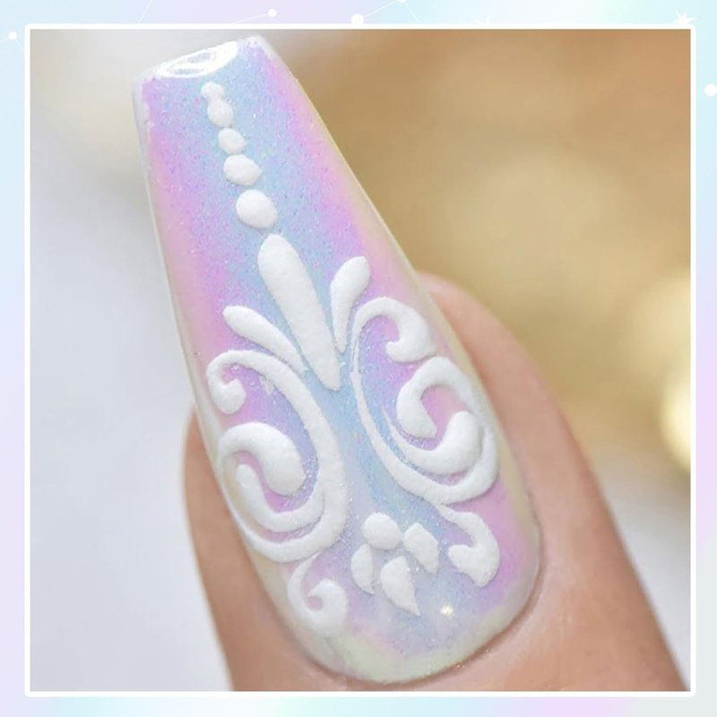 Pretty Diva Aurora Chrome Nail Powder - Mermaid Unicorn Chrome Nails Powder Aurora Iridescent Chrome Powder for Nails Mica Powder Manicure Pigment