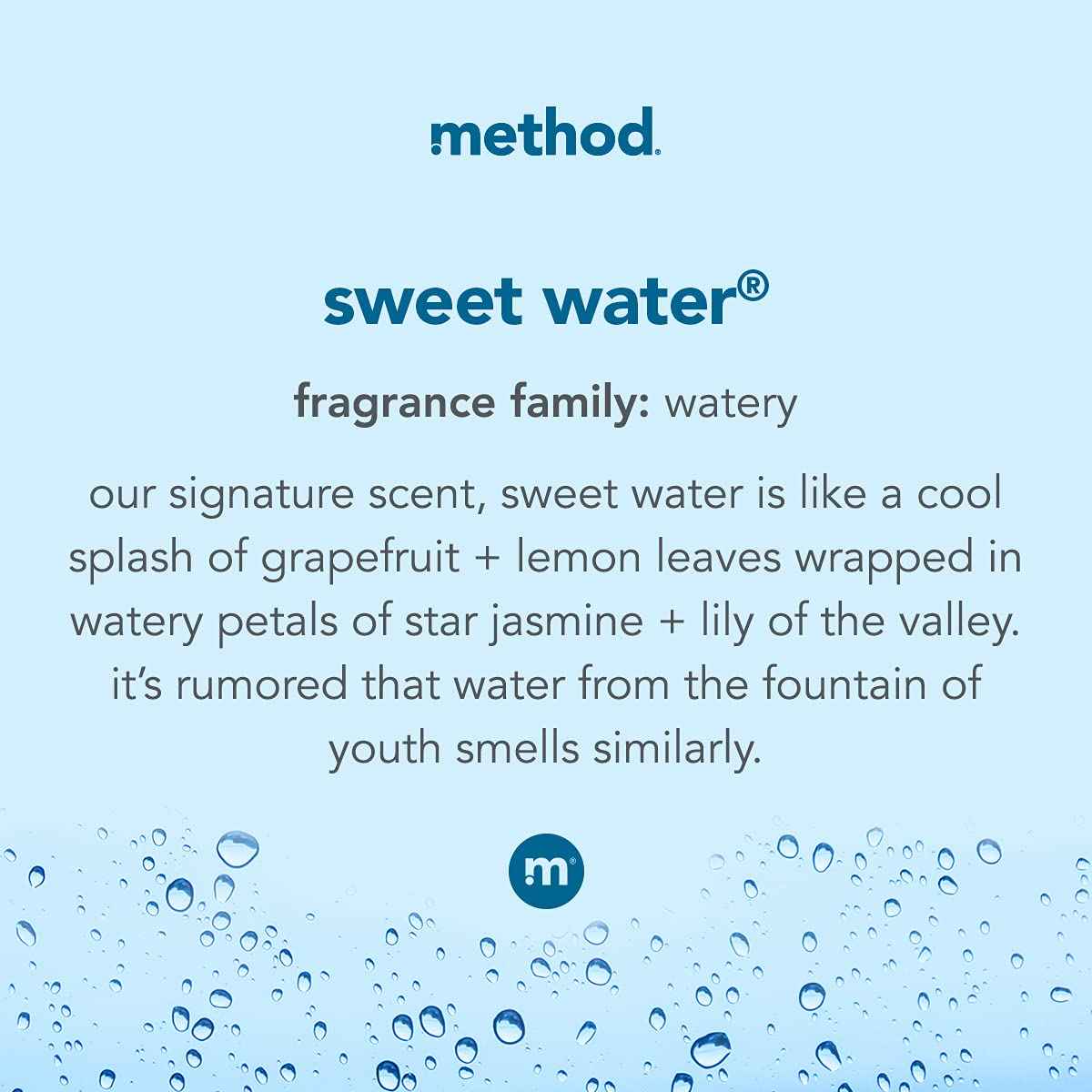 Method Gel Hand Soap, Sweet Water, Biodegradable Formula, 12 fl oz (Pack of 3)