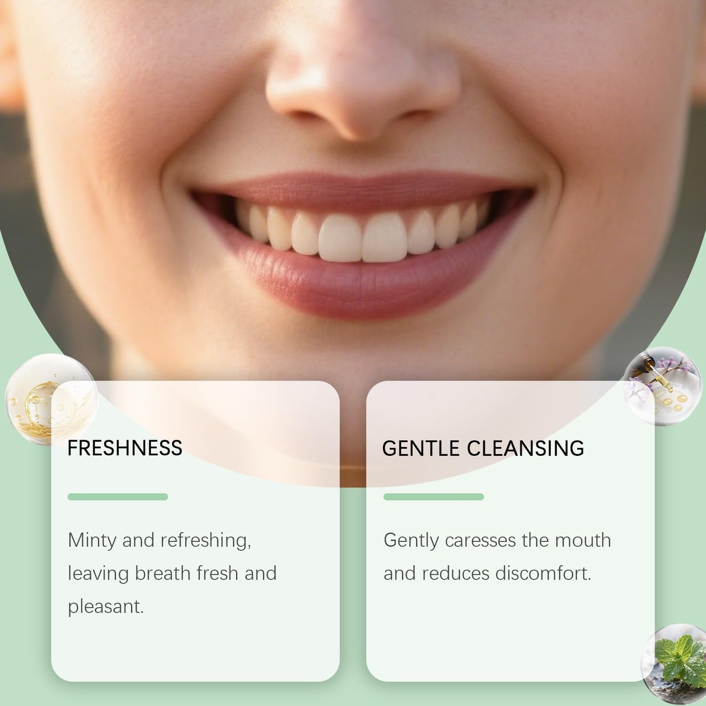 Spearmint Oil Pulling Rinse, Cold-Pressed Coconut Oil for Whitening Teeth Mouthwash, 237ML/8 FL.OZ Powerful Organic Peppermint Oil Maintain Gum Health & Oral Cleaner & Freshness Breath, Mint (1)