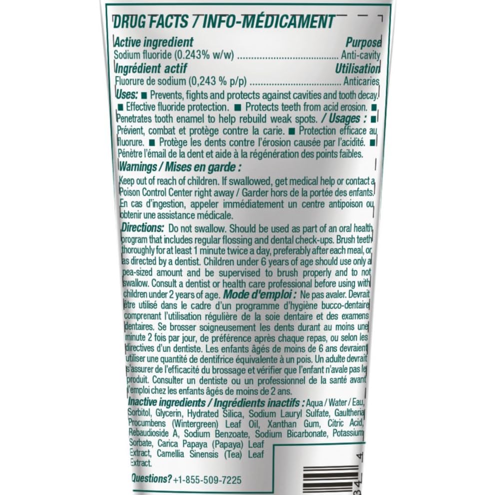Attitude Enamel Repair Toothpaste - Fluoride & Spearmint Flavor | Vegan, EWG Verified, 4.2 Oz