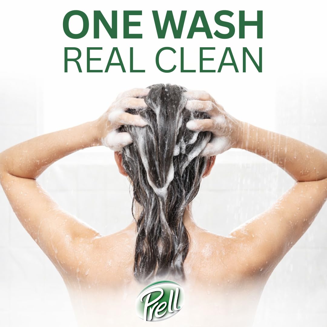 Prell Original Green Shampoo – Classic Clean Deep Cleansing Shampoo for Men & Women | 13.5 oz | 4 Pack