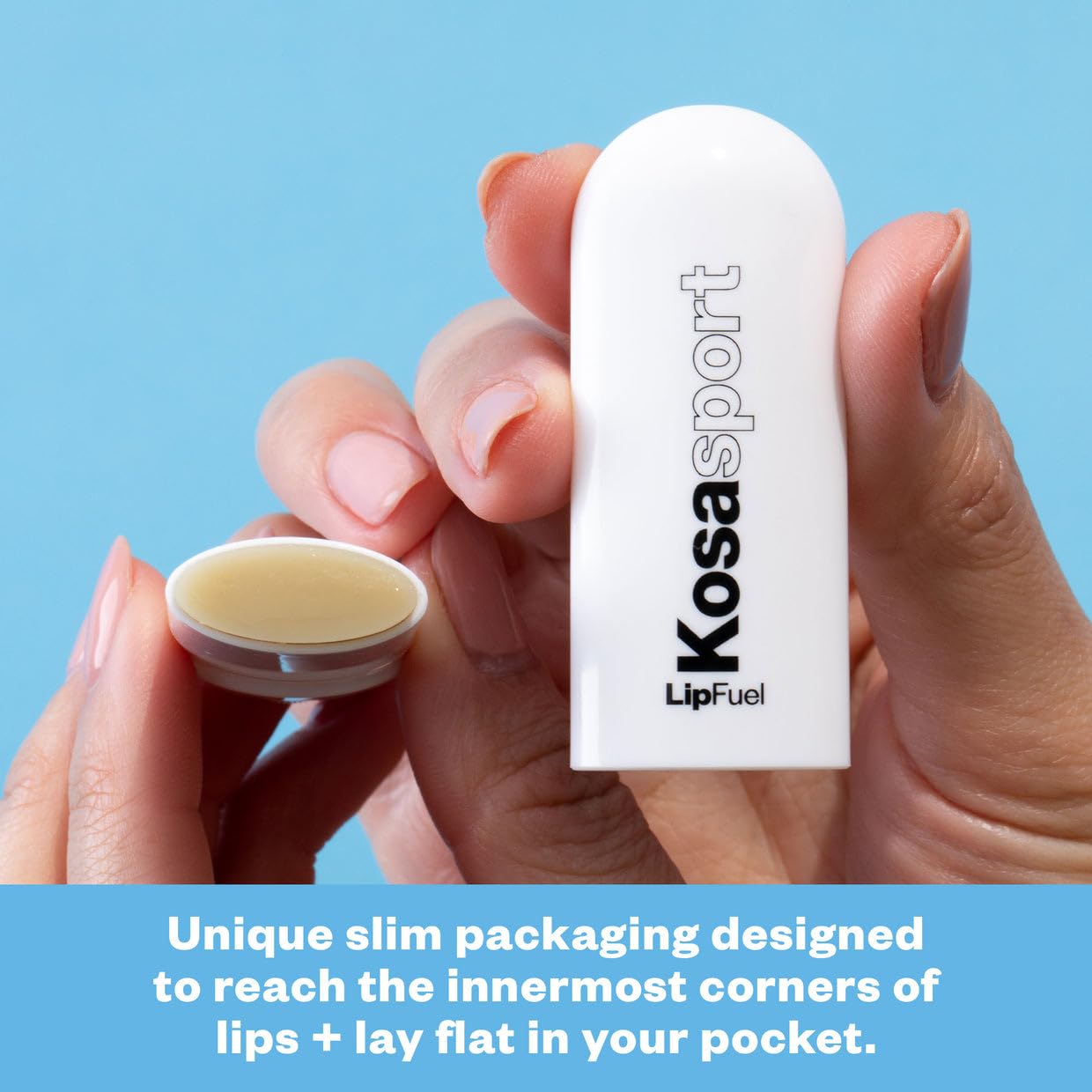 Kosas LipFuel Lip Balm – Hydrating Tinted Lip Balm with Hyaluronic Acid & Konjac, Nourishing Lip Care, Smooth Glossy Finish, Baseline