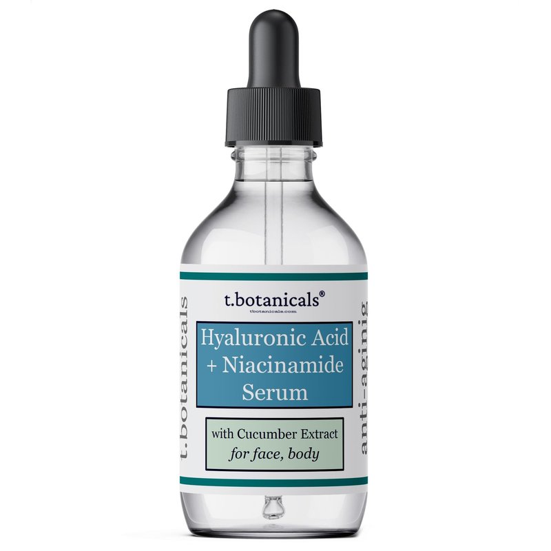 Pure Hyaluronic Acid and Niacinamide Serum with Cucumber Extract 2/4/8 oz. Minimize Pores Helps to Eliminate Fine Lines Plumping Anti-Aging Face Skin Intense Hydrating and Moisturizing (4 oz.)