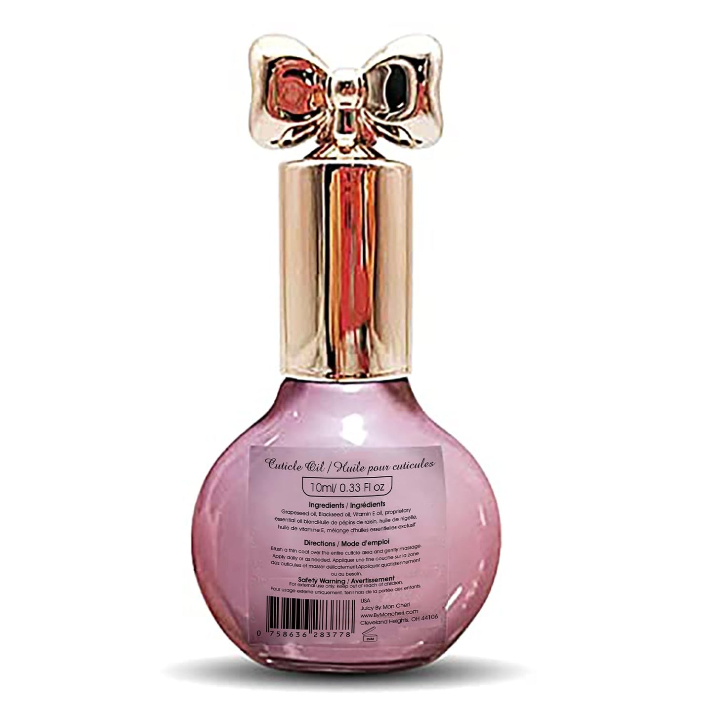 Juicy By Mon Cheri Cuticle Oil Nail (Strawberry Lemonade) Moisturizing, Hydrating Repairs dry cracked nails and cuticles 10ml