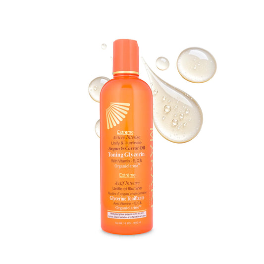 MAKARI Extreme Active Intense Argan & Carrot Oil Tone-Boosting Body Glycerin (16.8 oz) | Helps Improve the Look of Spots & Uneven Tone | Hydrates and Softens | For Most Skin Types