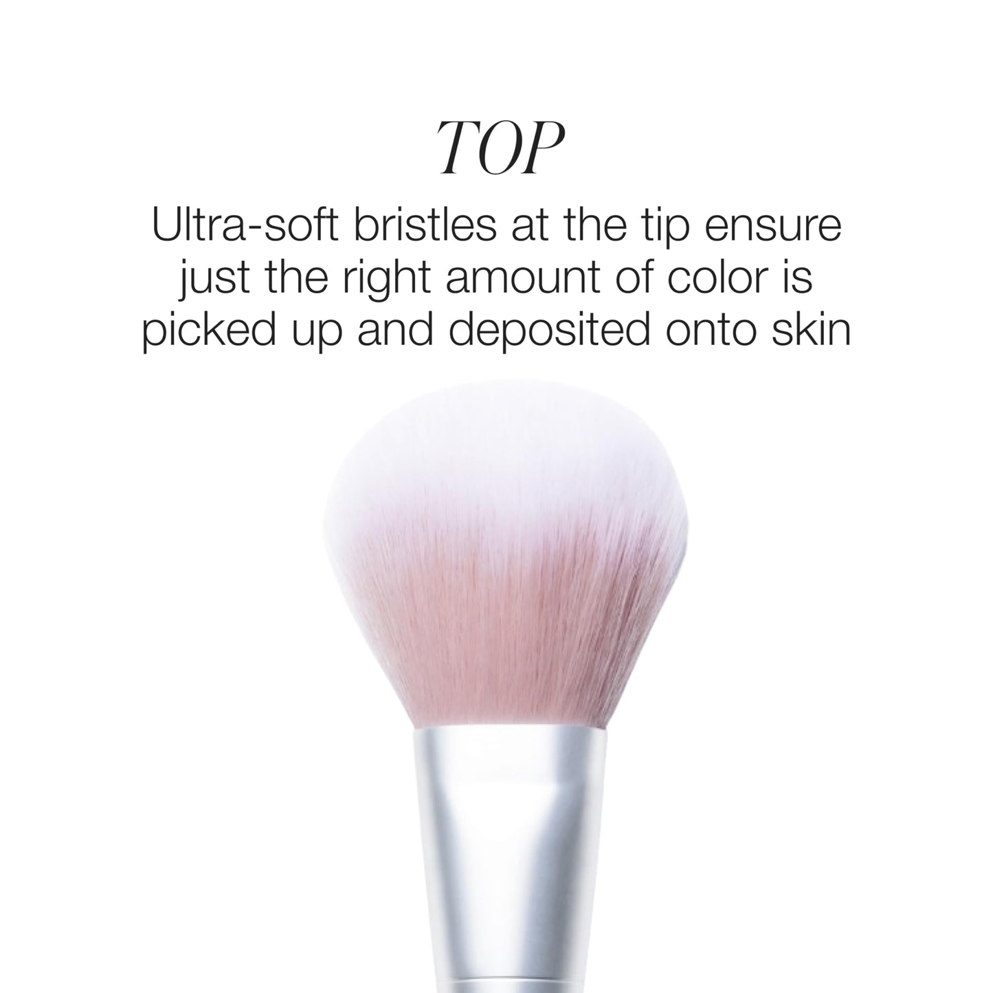 RMS Beauty Skin2Skin Fan Brush - Vegan Synthetic Highlighter Brush for Face & Body - Loose Powder Face Blender for Streak Free Blush & Bronzer
