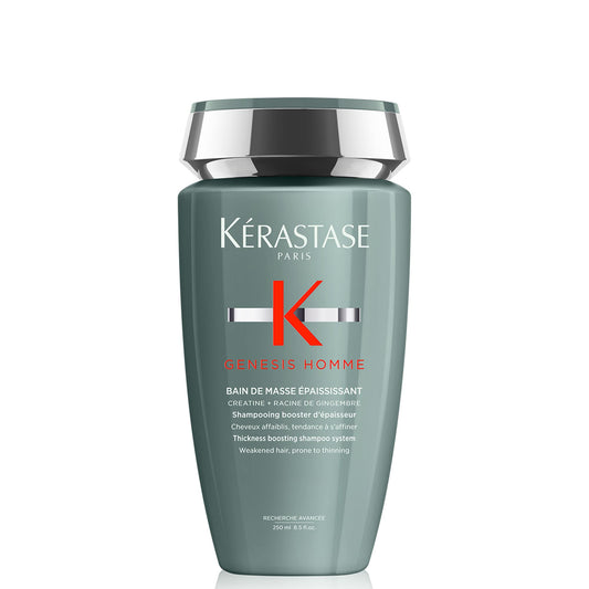 Kerastase Genesis Homme Bain De Masse Shampoo For Men - Thickening & Strengthening Shampoo, Cleanses Weakened Hair & Scalp, 8.5 Fl Oz