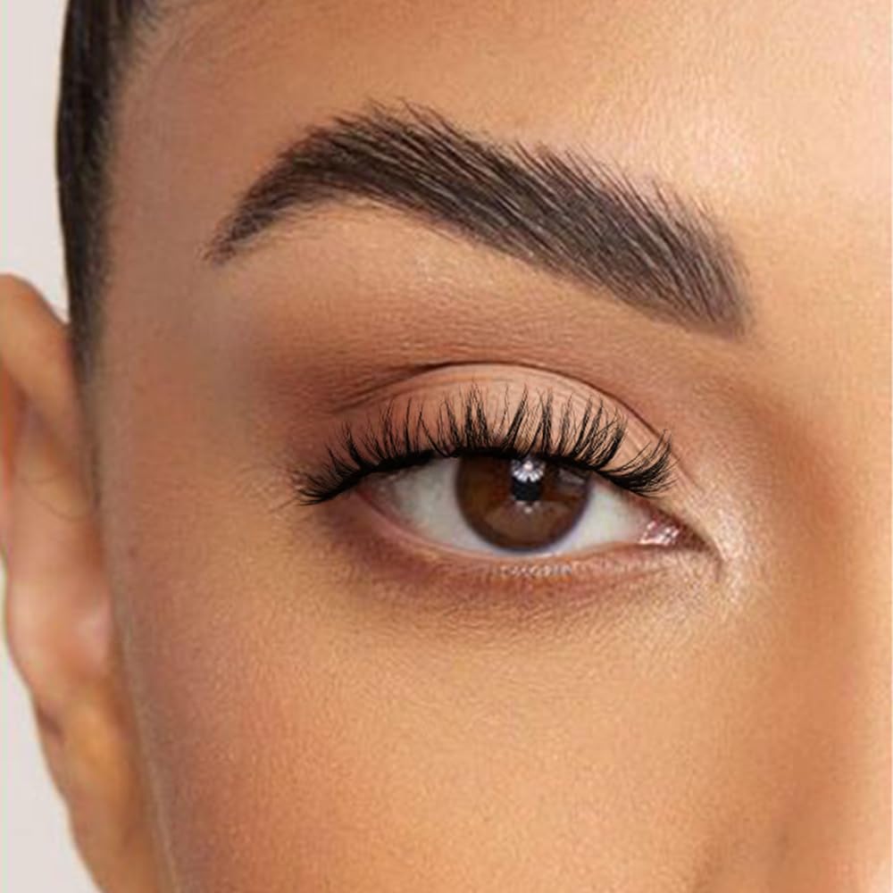 SY-SHUYING Lashes Clusters 15mm Lash Extension with Clear Band Natural Look Fluffy Doll Eye Lashes Strips Soft Natural Volume Individual Eyelashes 6 Pairs Pack, Temptress