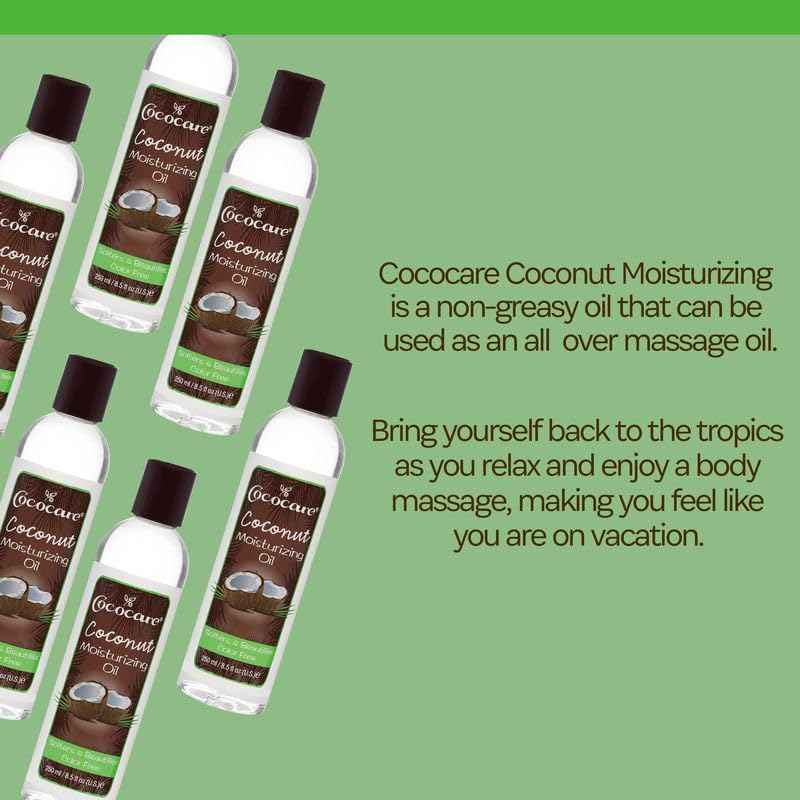 Cococare Coconut Moisturizing Oil 8.5 Fl Oz. - Formulated with Natural Coconut Oil - 2 Pack
