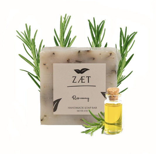 8-Pack Rosemary Bar Soap – Made with Rosemary Leaves, Olive Oil and Coconut Oil - Luxury Handmade Soap Bar for Face, Body and Hands - Gently Cleanses and Hydrates All Skin Types- For Men and Women