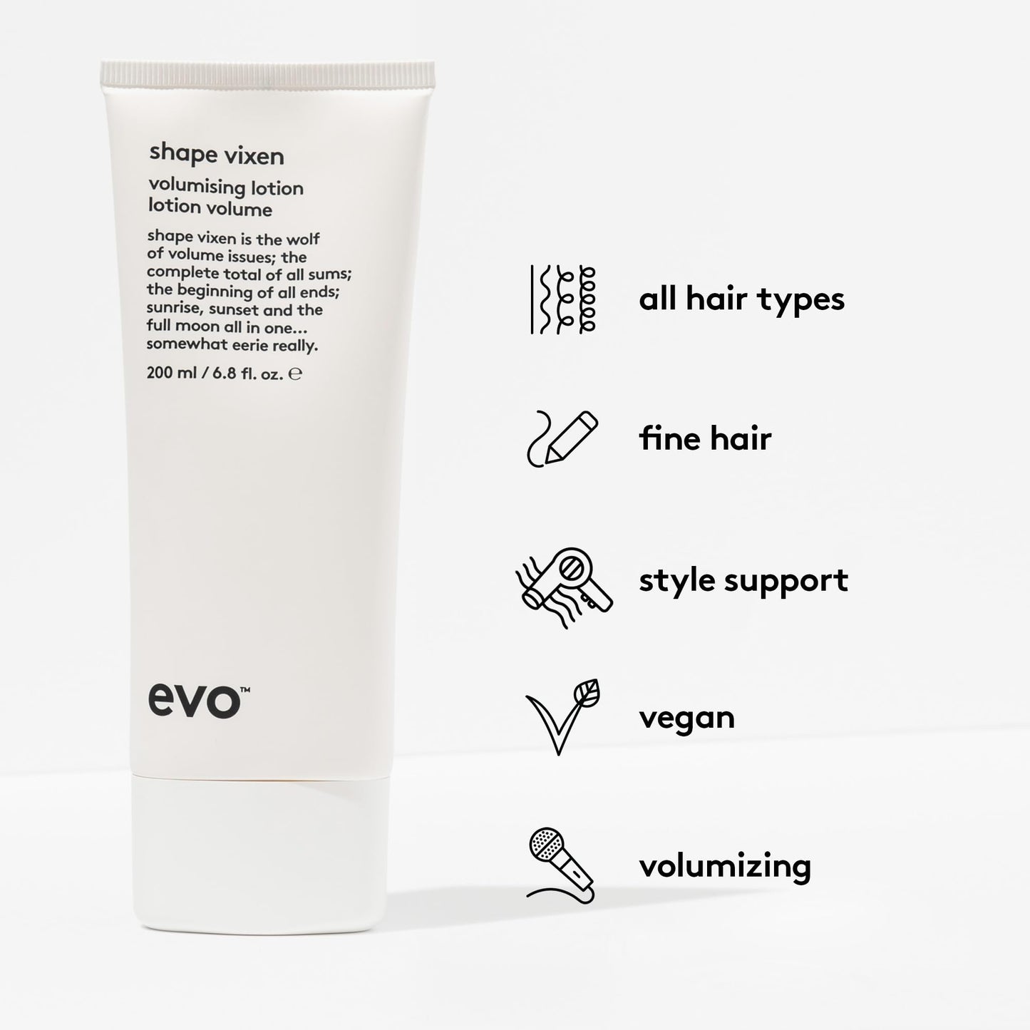 EVO Shape Vixen, Volumising Lotion/Lotion Volume 200 ml