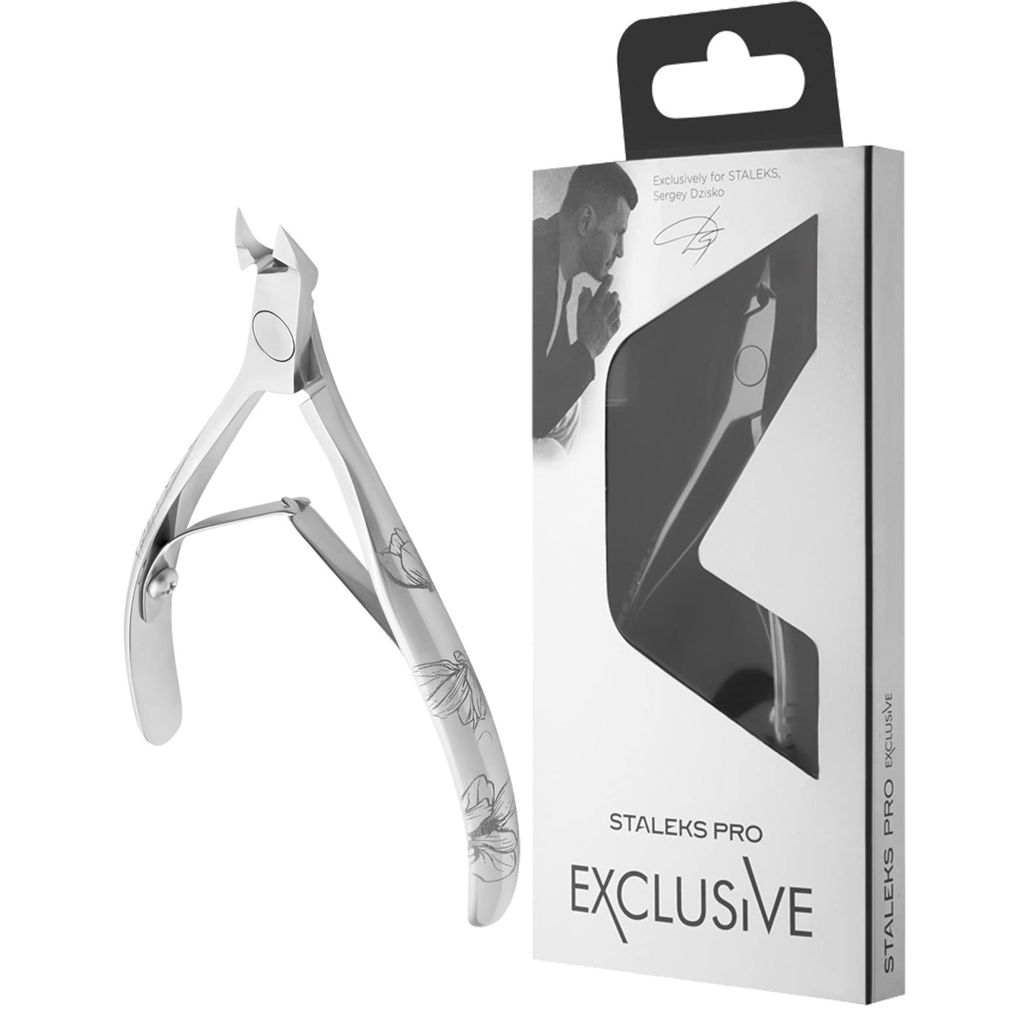 Staleks EXCLUSIVE 20 Cuticle Nippers 5 mm (Magnolia) – Ergonomic Design with Heel – Ultra-Precise Manual Sharpening for Professional Manicures