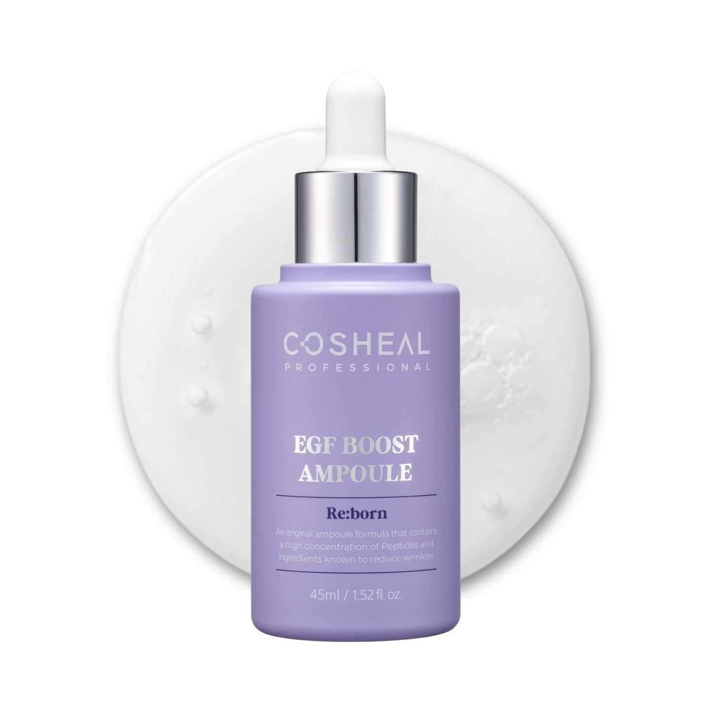 COSHEAL EGF Boost Ampoule 1.52 fl oz, Skin-Firming Anti-Aging Serum with Peptide & Amino Acid Complex, Boosts Elasticity & Fibroblast Activity, Wrinkle Care, Korean Skin care