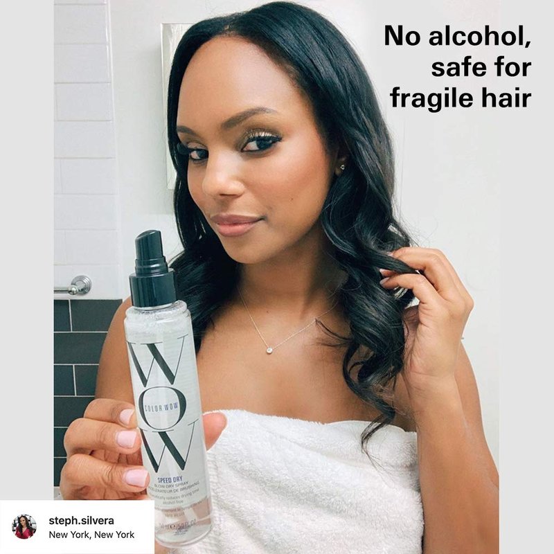 COLOR WOW Speed Dry Blow Dry Spray - Reduce Drying Time by 30% | Heat Protectant & Breakage Prevention