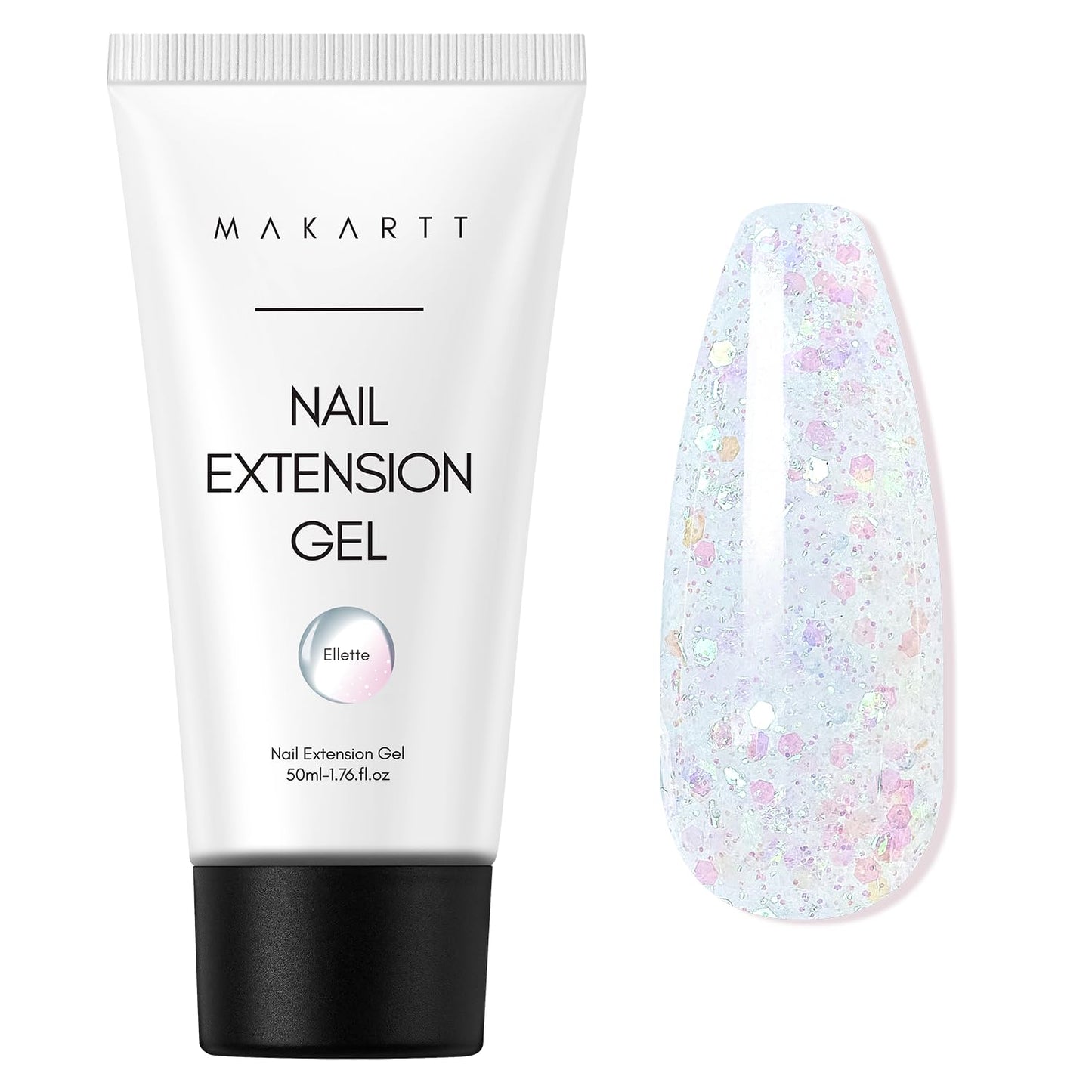Makartt Poly Nail Gel: Clear 50ML Gel Builder for Natural-Looking Strengthener 3D Molding Gel for Trendy Nail Art-Long-Lasting and Easy to Use Supplies