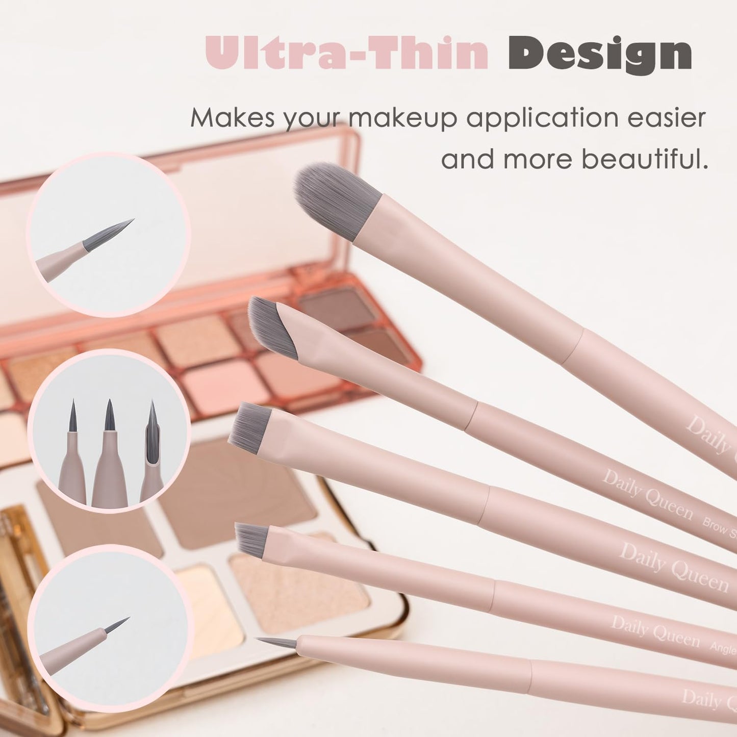 20pcs Pink Essential Makeup Brush Set Professional Powder Concealers Eye shadows Blush Eyeliner Eyebrow Contour Eye blending foundation kit (20pcs brush set)