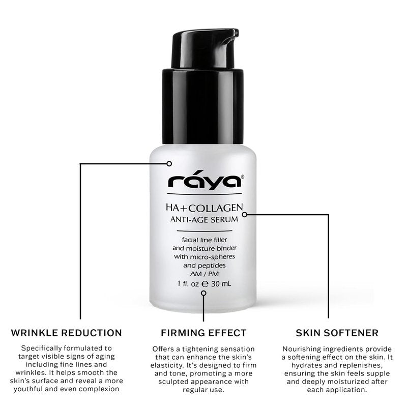 RAYA HA + Collagen Serum (502) | Premium Anti-Aging Serum for Face | Intensive Face Moisturize | Helps Reduce Age Lines and Wrinkles | Firms and Softens Skin for All Ages