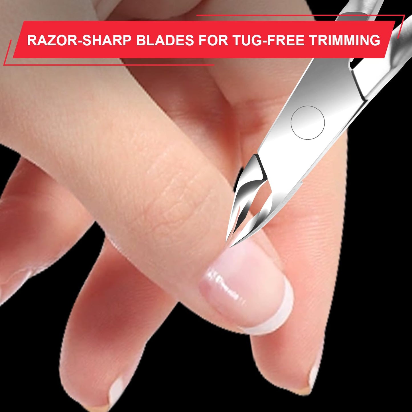 5pcs*0714 SHEFFYA Professional Cuticle Trimmer Nail Cuticle Cutter Stainless Steel Cuticle Nippers with Sharp Blades of Cuticle Clippers Manicure Tools with Double Nail Care Pedicure Nail Tools Nipper