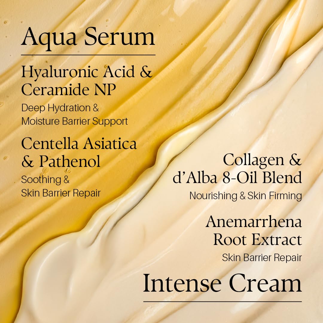 d'alba White Truffle Double Moisture Cream - 2-in-1 Vegan Face Moisturizer for Firming & Tightening | 2.02 oz