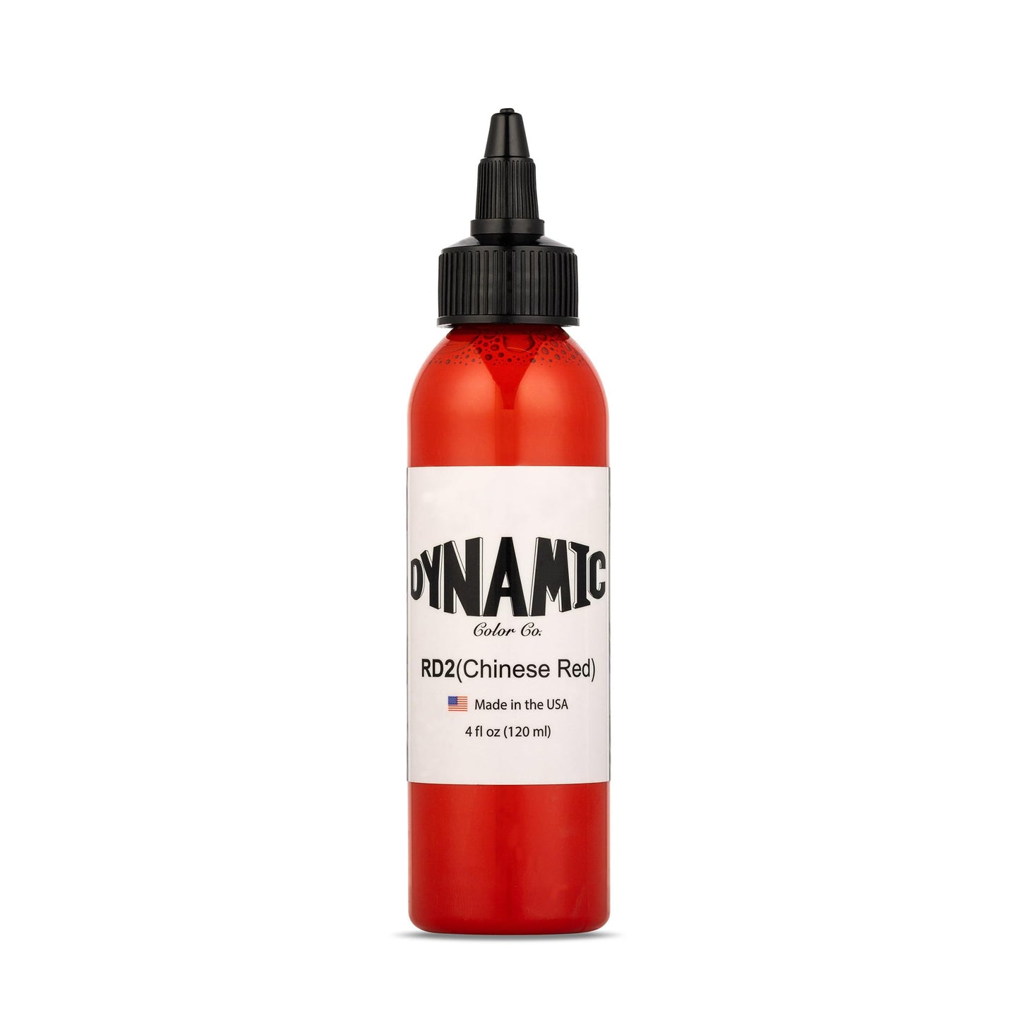 DYNAMIC COLOR CO- Chinese Red Tattoo Ink (4oz Bottle): Vibrant, Sterilized, Vegan & USA-Made Since 1990 – Trusted by Artists Worldwide