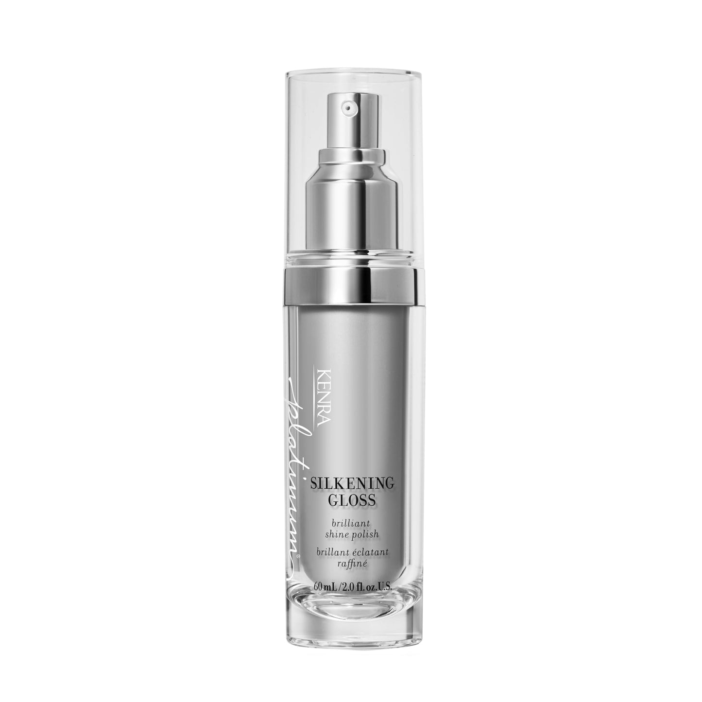 Kenra Professional Platinum Silkening Gloss | Brilliant Shine Polish | Medium To Coarse Hair | 2 fl. Oz