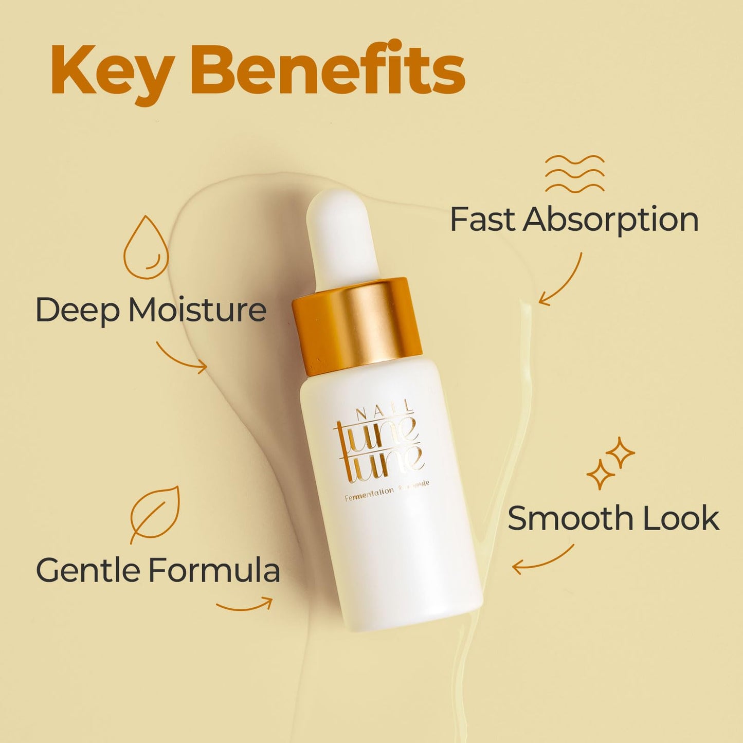 TuneTune Korean Made Fermented Nail Ampoule 15ml | Hydrating Cuticle & Nail Care Ampoule | Lightweight Nail Oil for Dry Cuticles & Brittle Nails | Fast-Absorbing Korean Nail Care Treatment