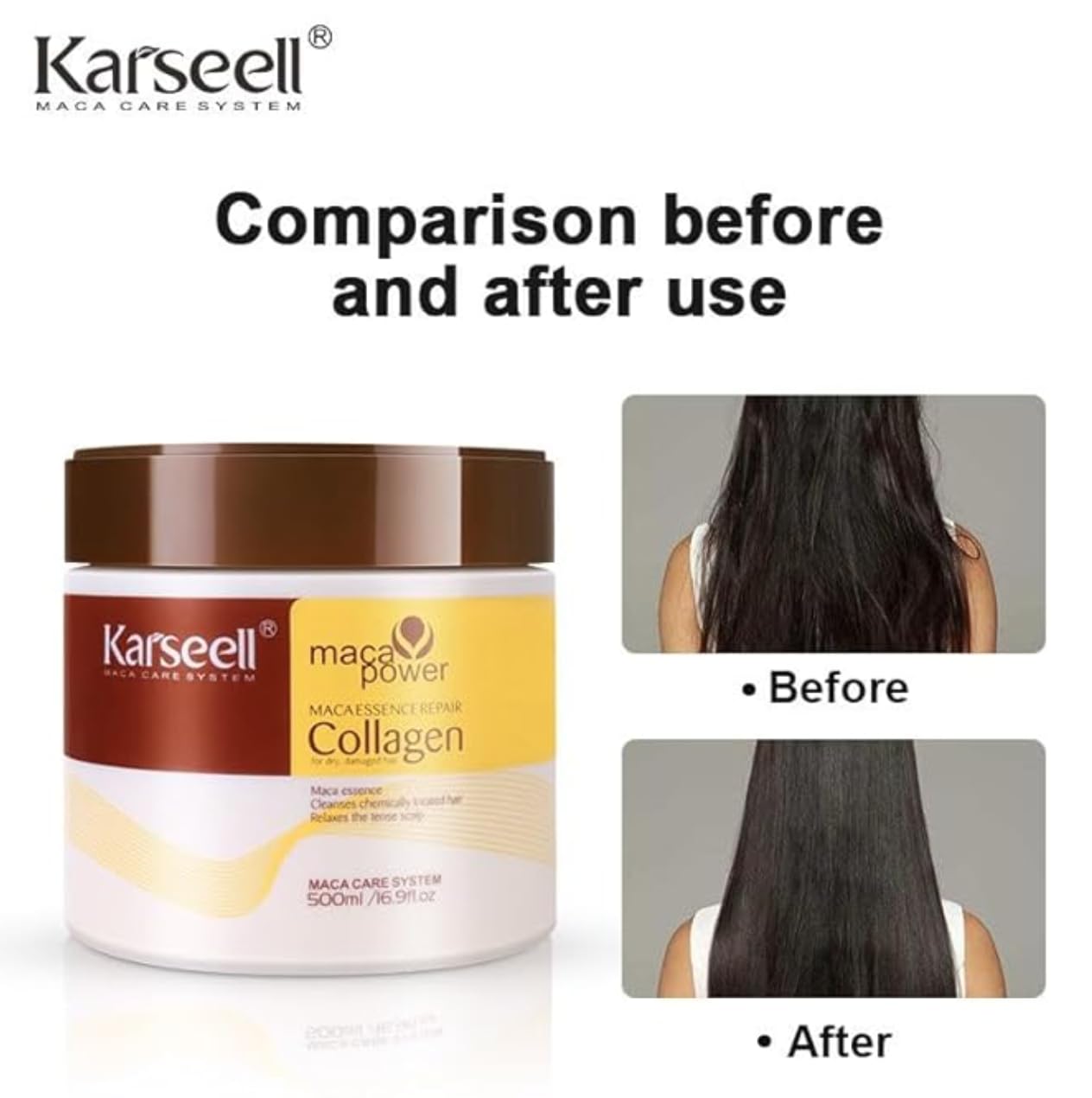 TOLO Deals Deep Repair Conditioning Argan Oil Collagen Hair Mask Essence for Dry Damaged Collagen Hair Treatment All Hair Types 16.90 oz 500ml