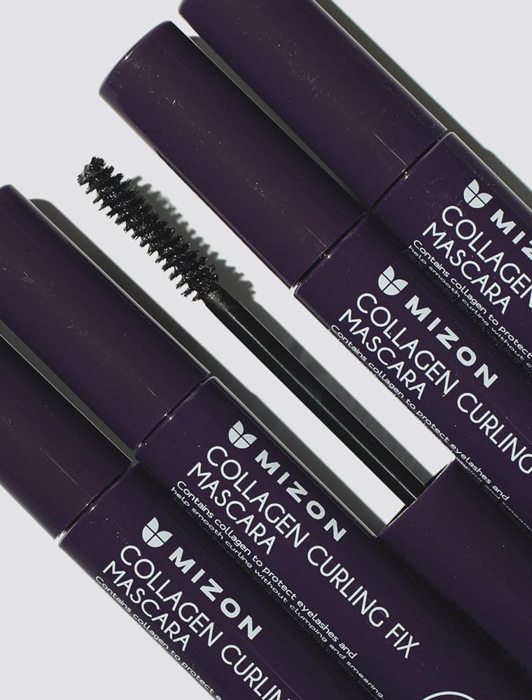 MIZON Collagen Curling Fix Mascara - Long-Lasting, Smudge-Proof High Volume | 0.20 oz