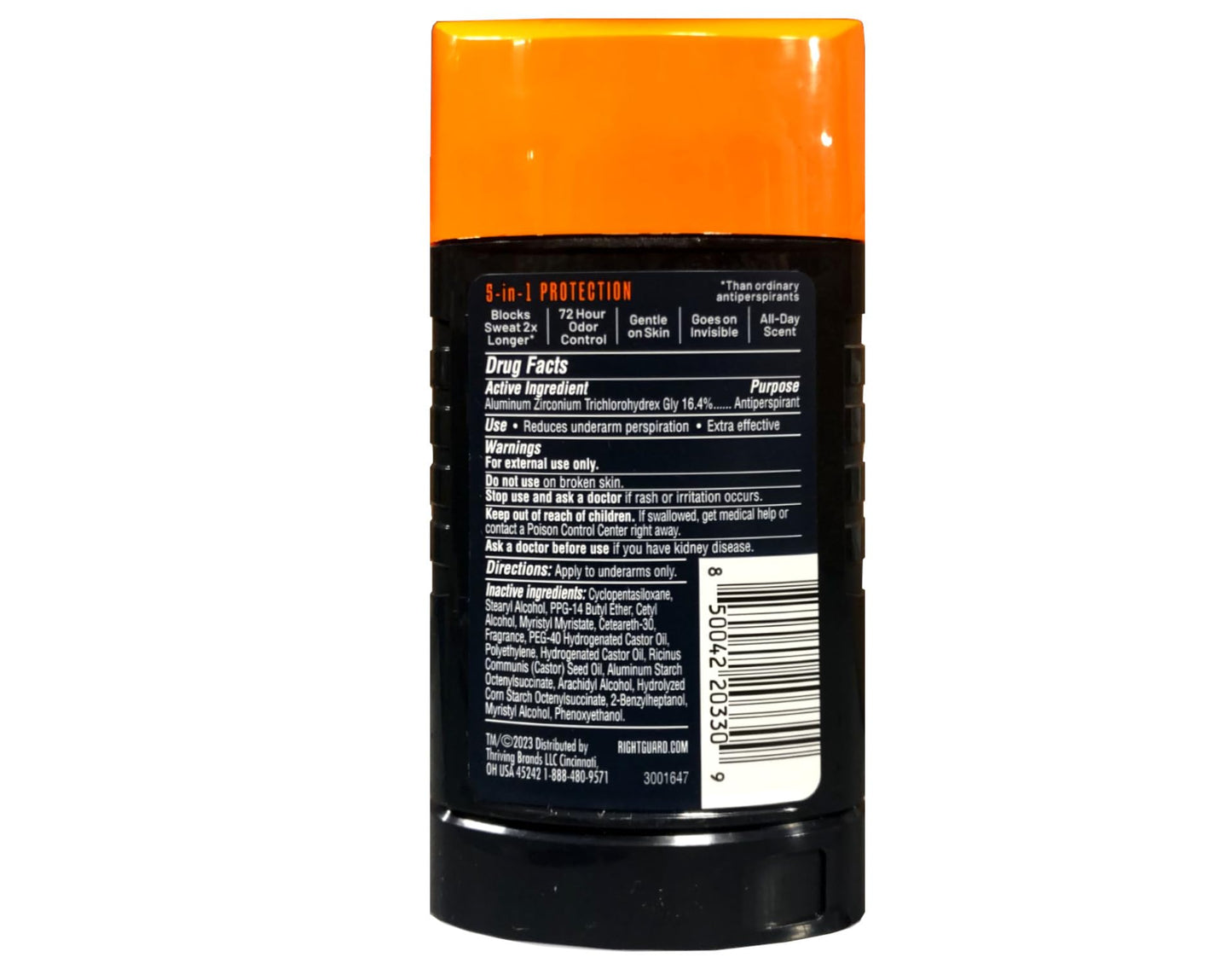 Right Guard Xtreme Defense 5 Anti-Perspirant & Deodorant, Fresh Blast 2.60 oz (Pack of 4)