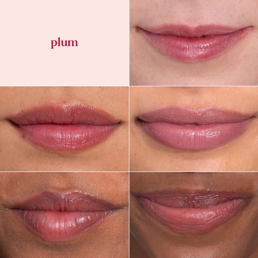 Burt's Bees Lip Shimmer - 100% Natural Moisturizing Lip Color in Plum | 1 Tube