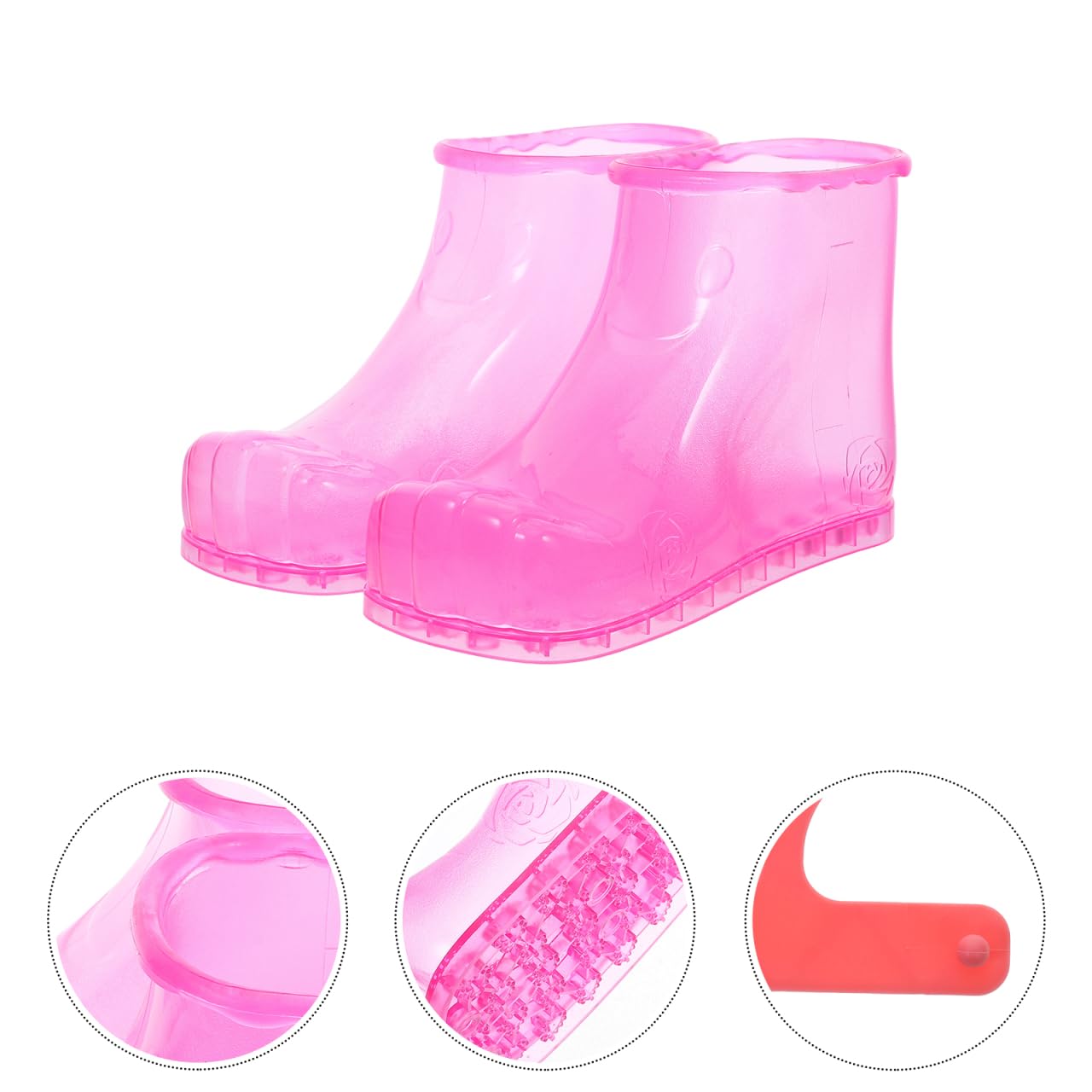 Baluue Foot Bath Massage Shoes for Home and Spa Heat-Resistant Durable Foot Soaking Slippers Promote Blood Circulation and Relaxation 10.23X6.29X3.93 Inches