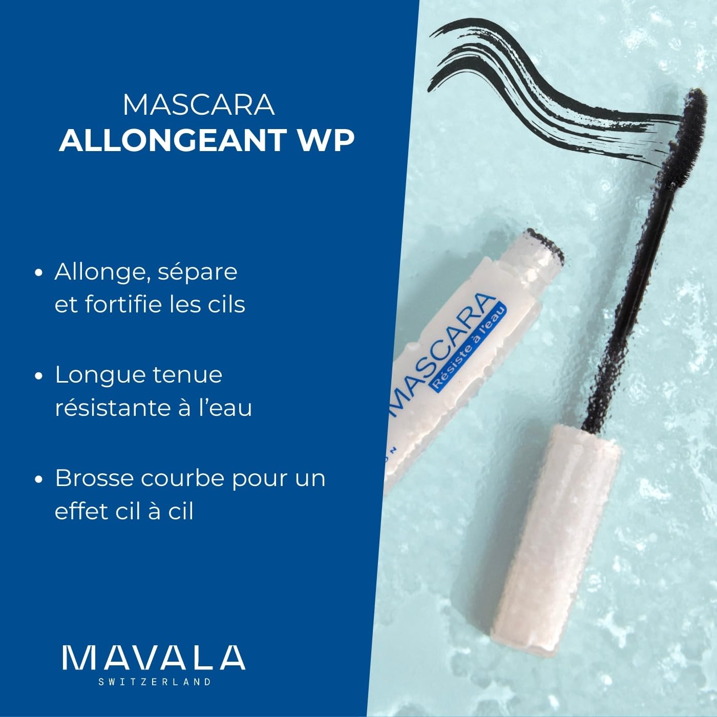 Mavala Mascara Waterproof, Night Blue, 0.32 Ounce
