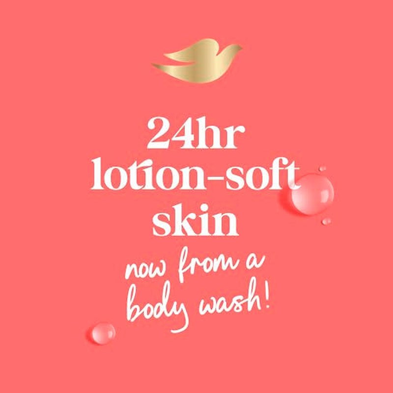Dove Body Wash 3 Count Rebalance White Peach & Rice Milk For 24hr Lotion-Soft Skin Moisturizing Skin Cleanser with No Sulfates No Parabens