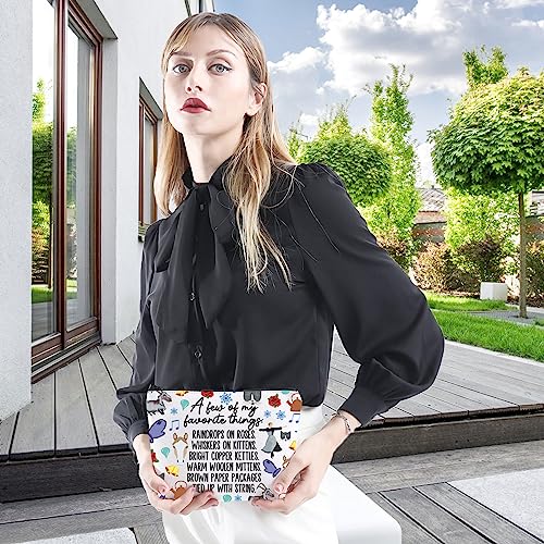 WCGXKO Music Inspired Musical Gift Music Name List Make Up Zipper Bag For Theratry Musical Fans (A few whi)