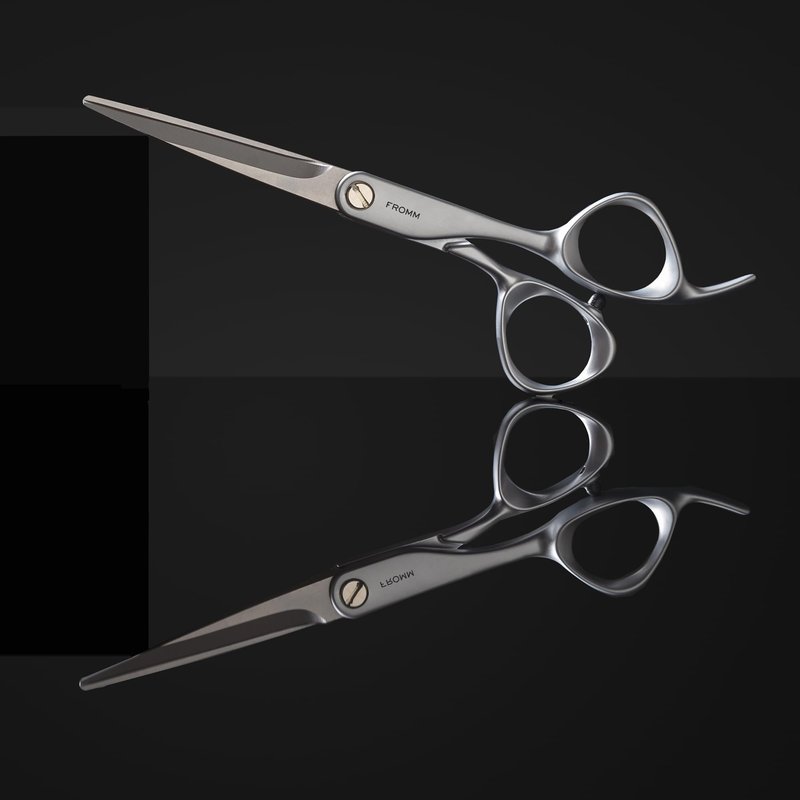 Fromm Professional Transform 5.75" Extra Smooth Hair Cutting Shears on Wet & Dry Hair in Matte Silver Japanese Steel Scissors with Beveled Blade for Experienced & Expert Stylists