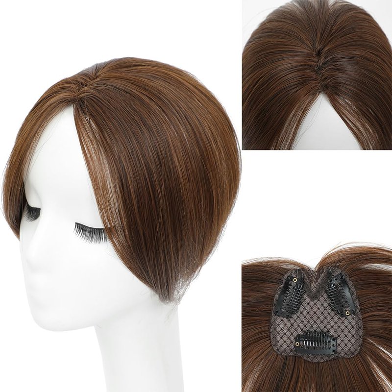 Mekylio Hair Toppers for Women (HT-Light Brown 2PCS, Tulip)