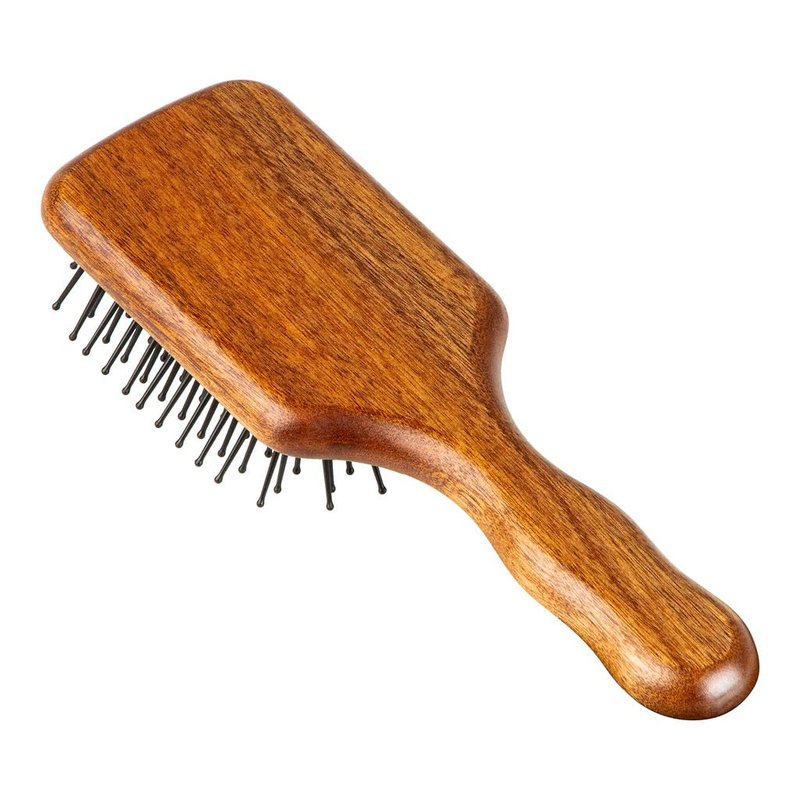 Acca Kappa Wood Paddle Brush - Pneumatic Design with Pom Pins | Travel Size