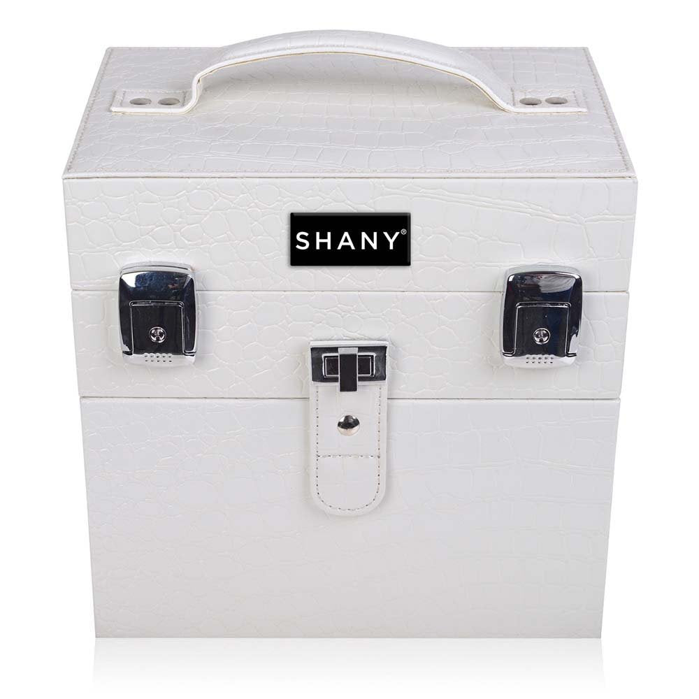SHANY Makeup Travel Case - Versatile Organizer for Makeup & Nail Accessories | White Lily