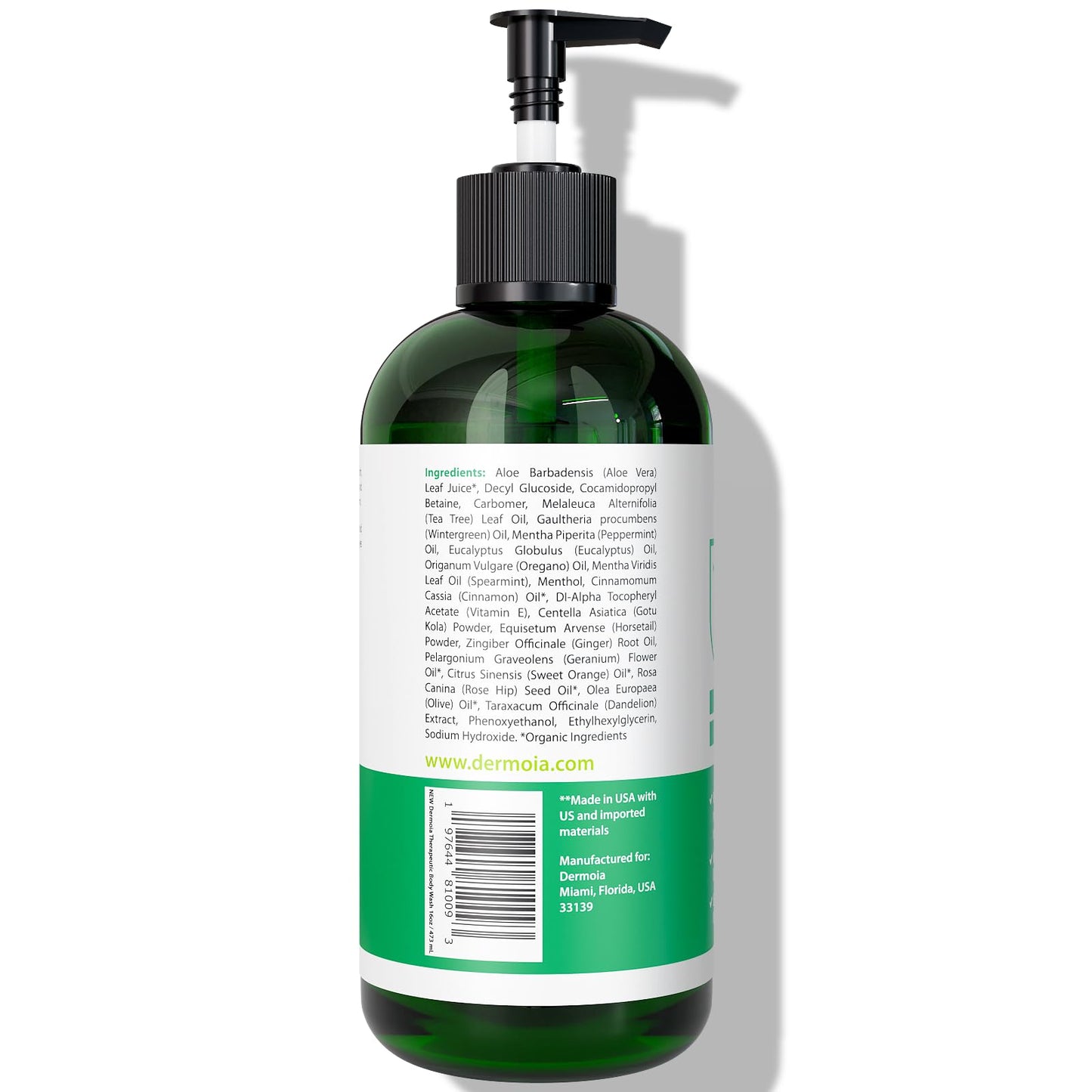 DERMOIA Tea Tree Oil Body Wash - Tea Tree Soap with Tea Tree Body Wash - Antifungal Body Wash for Athletes Foot & Jock Itch with Tea Tree Oil Soap - Hypoallergenic Body Wash 16oz