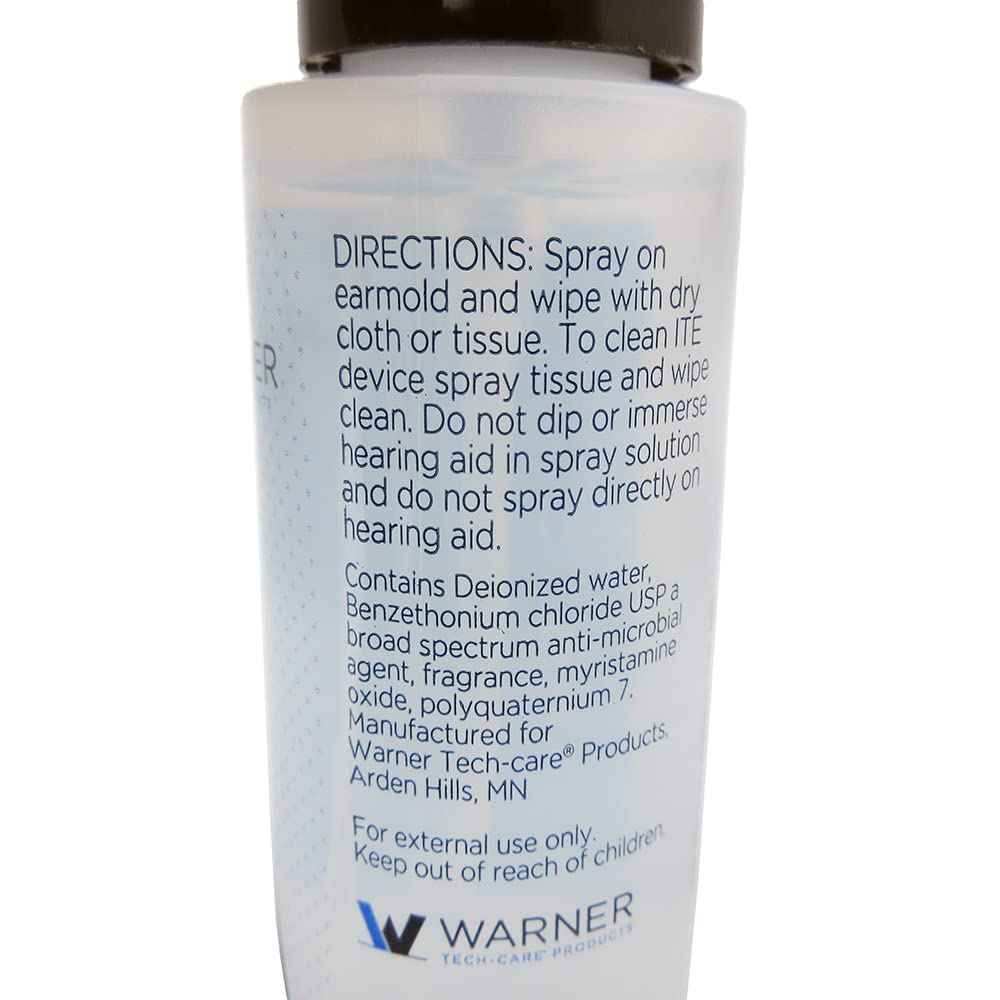 Tech-care Earmold Alcohol Free Spray Cleaner, 2 oz bottle