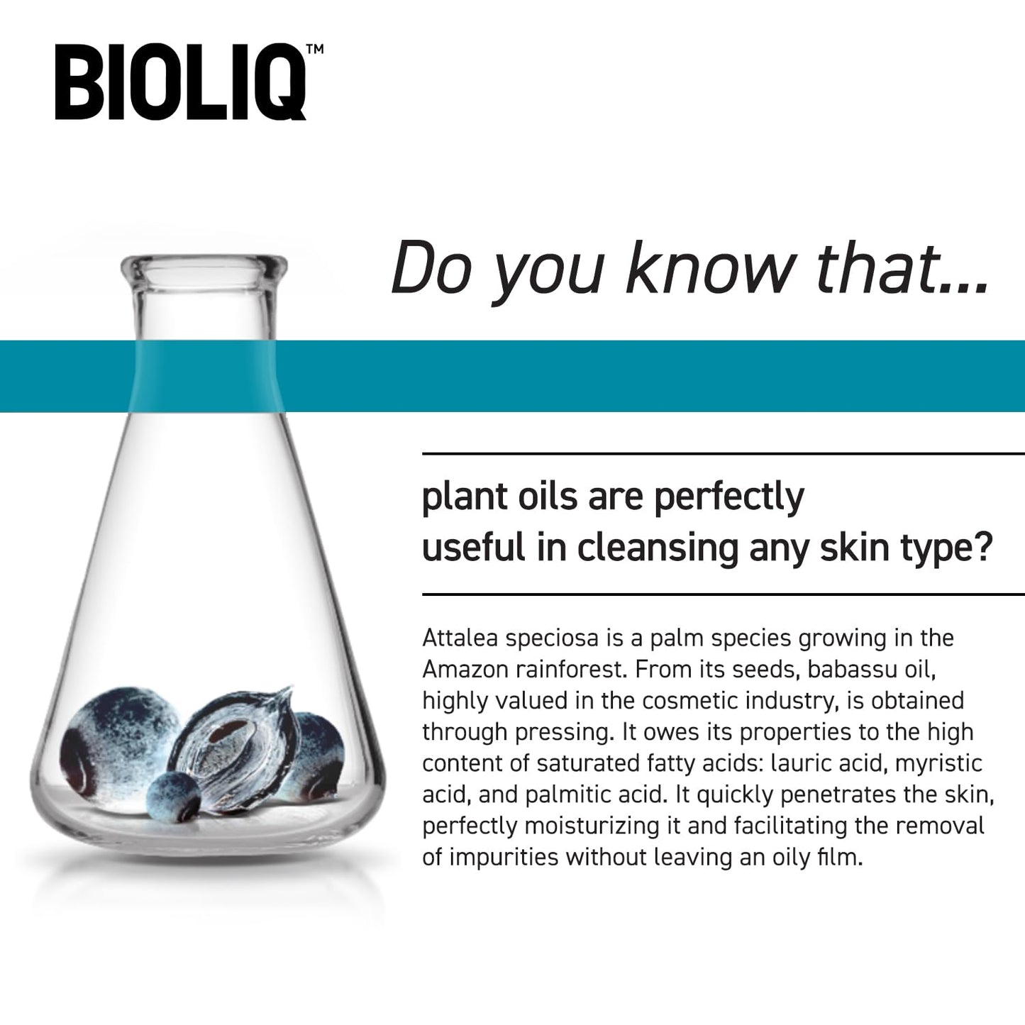 Bioliq - Clean Facial Cleansing Gel with Babassu Oil - Gentle Exfoliating Formula for Sensitive Skin, Soap-Free, Refreshing and Hydrating - 125ml