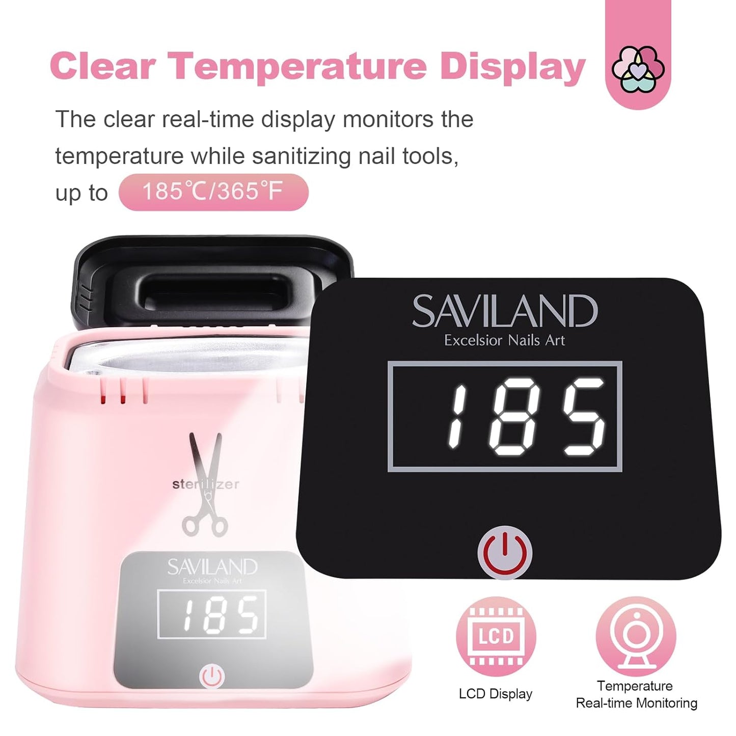 Saviland Nail Sterilizer Tool & Cuticle Remover Oil Kit | Professional Nail Care Essentials