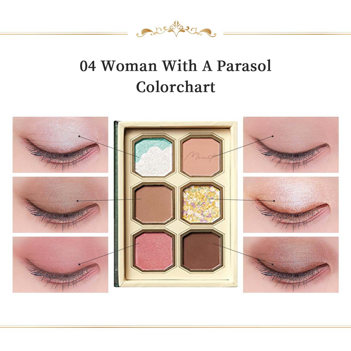 MilleFee Eyeshadow Palette - Woman With A Parasol | Cool Light, Cruelty-Free, Smudge-Proof