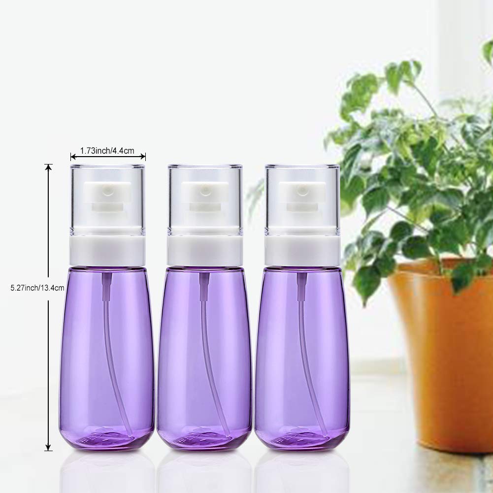 Cosywell Fine Mist Spray Bottle TSA Approved 3.4oz/ 100ml Empty Cosmetic Refillable Travel Containers Plastic Hair Spray Bottle Sprayer for Perfume Skincare Makeup Lotion (3color)