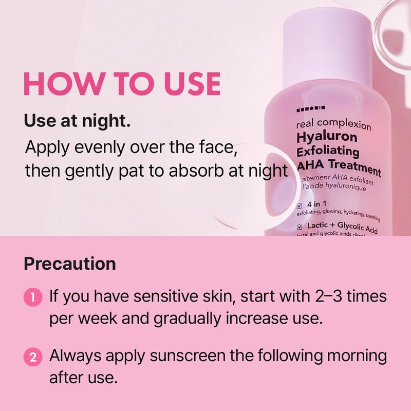 Hanskin Hyaluron Exfoliating AHA Treatment – Korean Exfoliating Toner with Glycolic & Lactic Acid for Smooth, Hydrated, Glass Skin | pH-Balanced Daily Skin Booster for Dull, Dry Skin, 5.07 fl oz