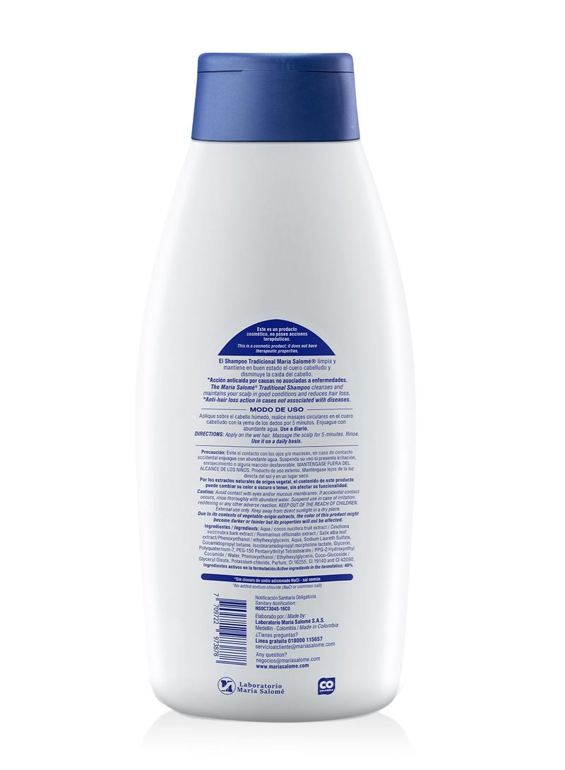 Maria Salome Hair Loss Prevention Prevencion Caida Shampoo 1000ml 33.8 fl Oz