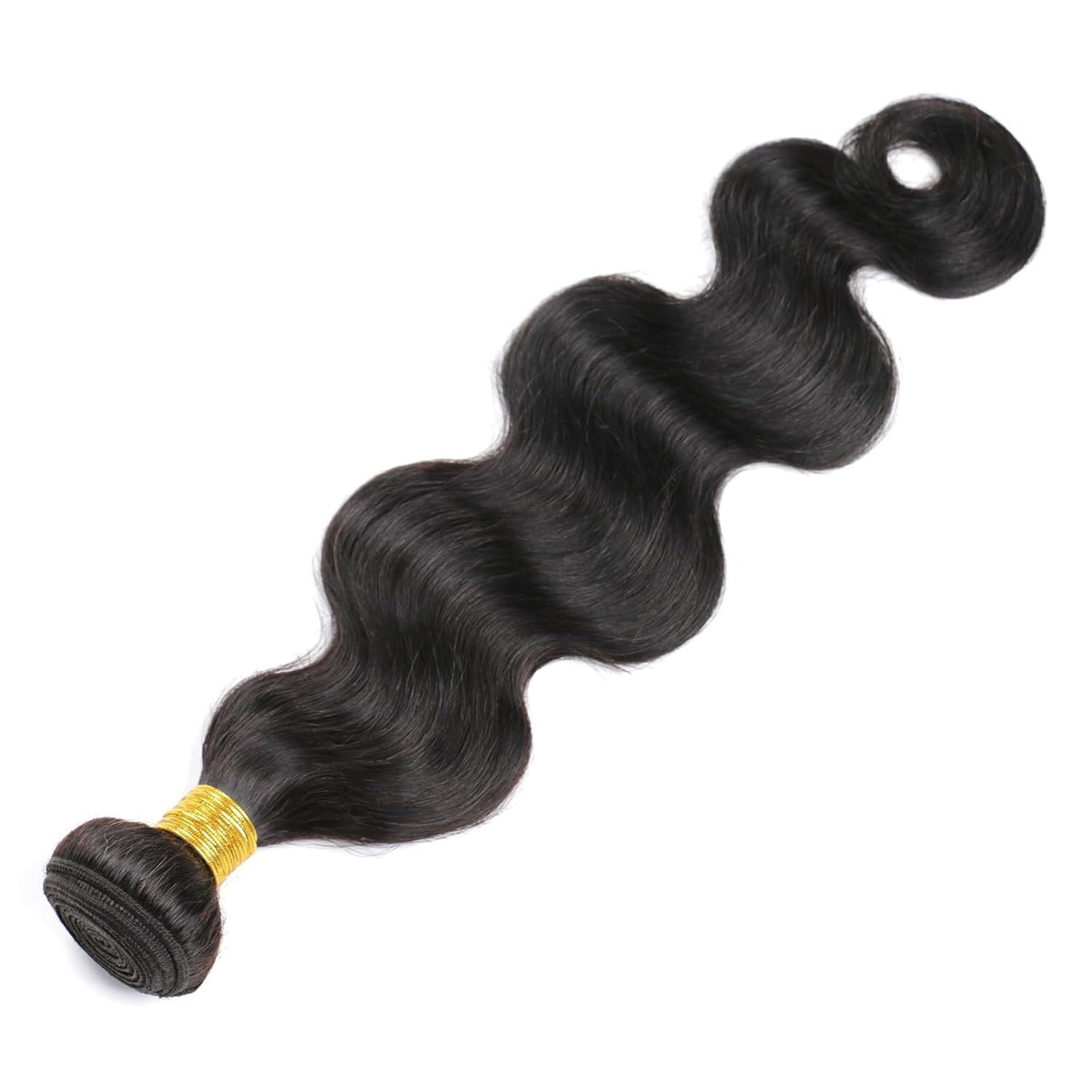 Body Wave Human Hair Bundles 18 Inch Body Single Bundle #1B Natural Black Human Hair Unprocessed Native Virgin Hair 100g Total Double Weft Crochet Human Hair Extensions for Women