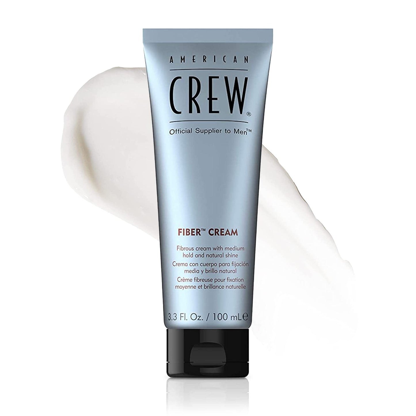AMERICAN CREW Men's Hair Texture Lotion with Light Hold & Low Shine, 8.4 oz & Men's Fiber Cream with Medium Hold & Natural Shine, 3.3 oz